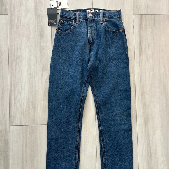 RE/DONE Levis 70's Straight Leg Jeans Indigo High Rise 23 NWT $395 - Picture 1 of 6